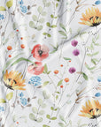 MOMM Exklusive Satin Design Kissenhüllen mit sommerlichen Blumen