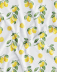 MOMM Exklusive Satin Design Bettwäsche Limoncello mit sommerlich frischem Motiv
