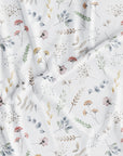 MOMM Exklusive Satin Design Bettwäsche Pianta della Vita mit farbenfrohen Wildblumen