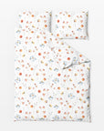 MOMM Exklusive Satin Design Bettwäsche Pureza mit feinem Blumenmuster