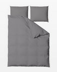 MOMM Pure Satin Bettwäsche aus 100 % GIZA-Baumwolle in der Farbe graphit