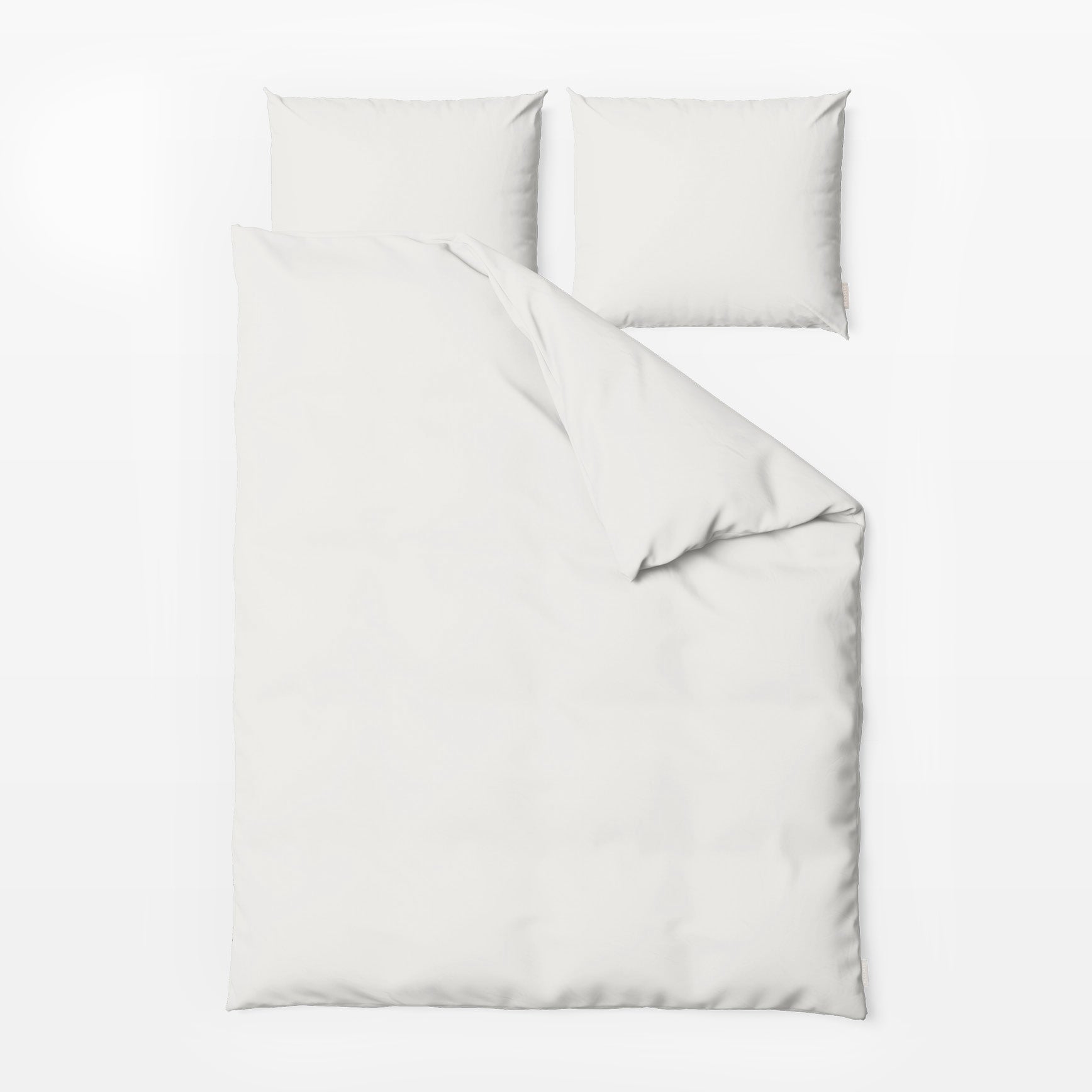 MOMM Pure Washed Satin Bettwäsche aus 100 % GIZA-Baumwolle in der Farbe hellgrau