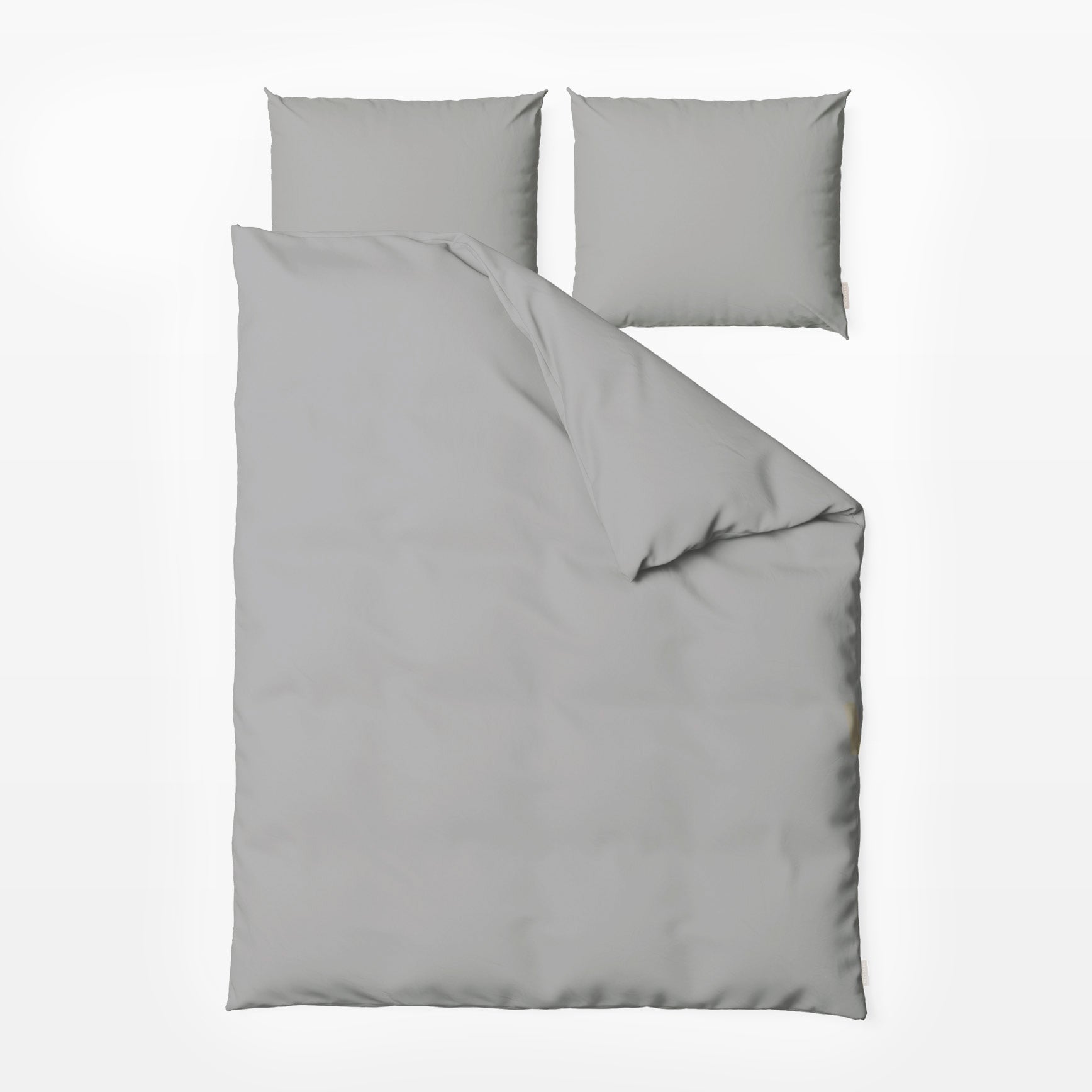 MOMM Pure Washed Satin Bettwäsche aus 100 % GIZA-Baumwolle in der Farbe dunkelgrau