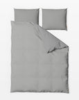 MOMM Pure Musselin Bettwäsche aus 100 % Baumwolle in der Farbe grau