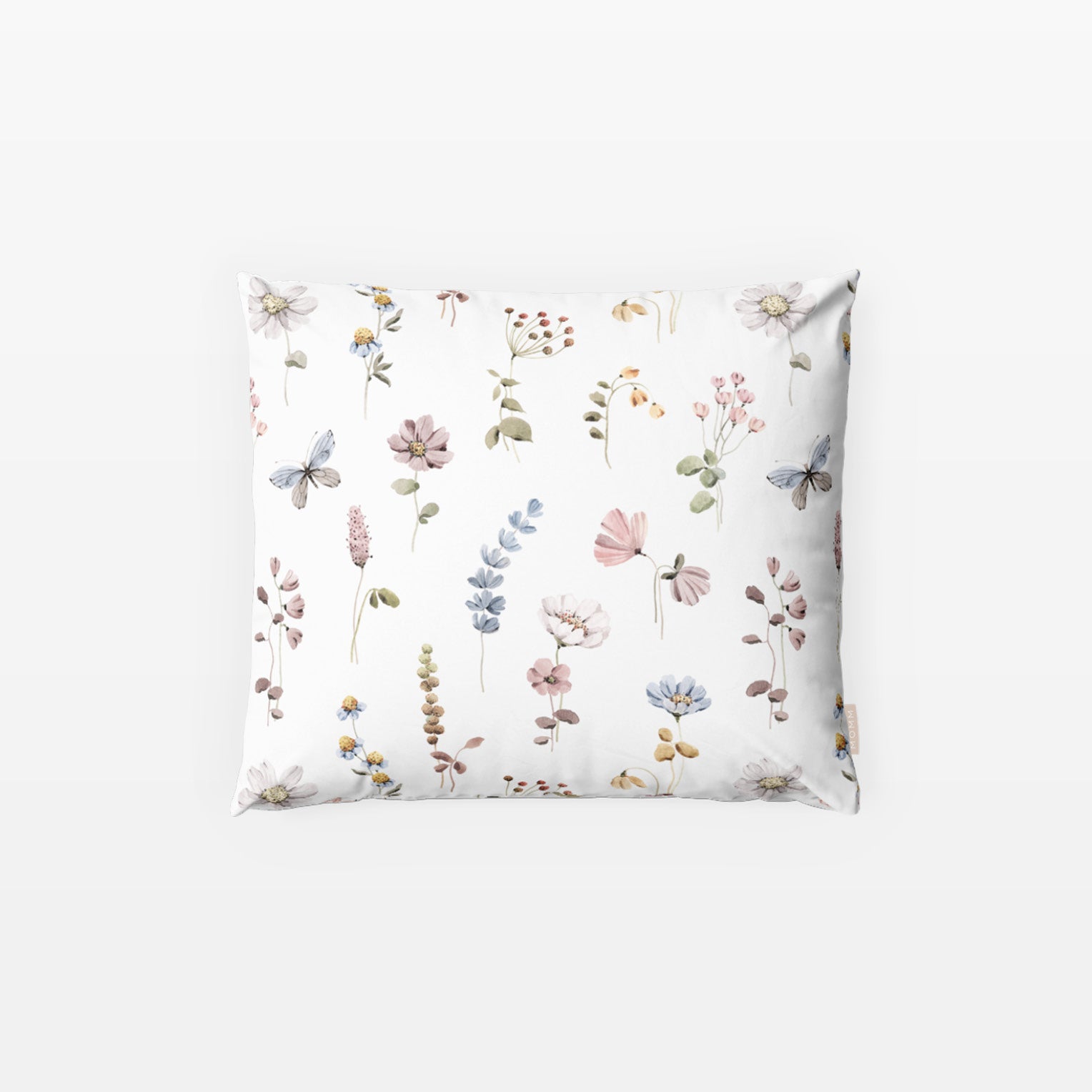 MOMM Exklusive Satin Design Bettwäsche Mariposa mit Wildblumen Motiv