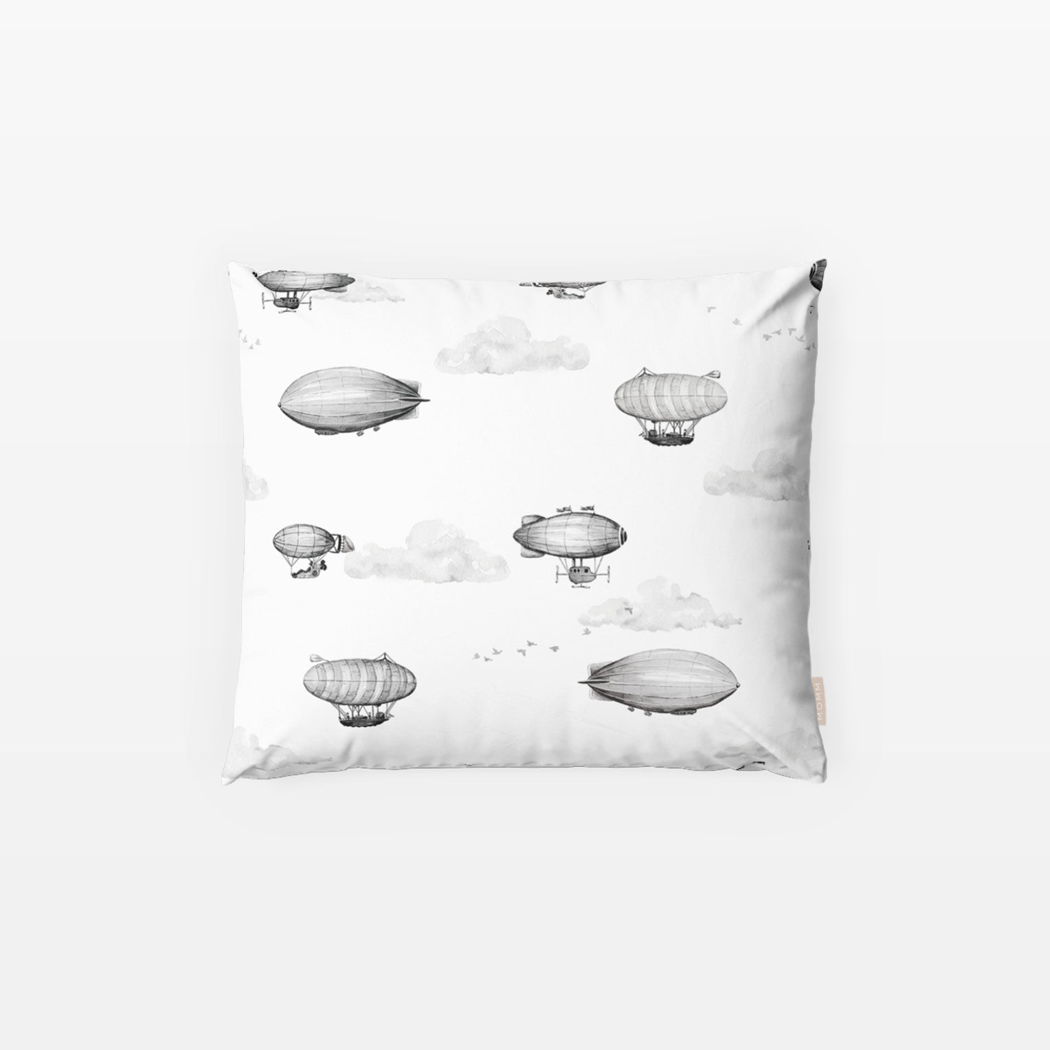 MOMM Exklusive Satin Design Bettwäsche Von Zeppelin I mit Zeppelin Motiv in schwarz und weiss