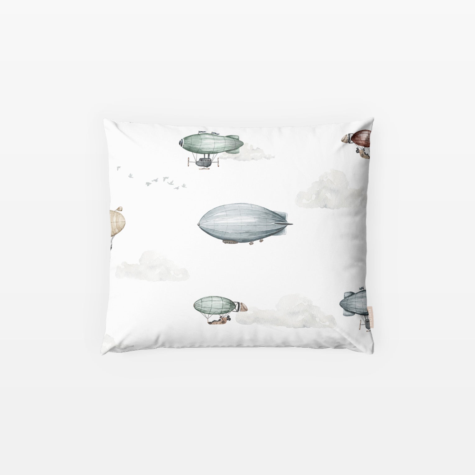 MOMM Exklusive Satin Design Bettwäsche Von Zeppelin II mit Zeppelin Motiv in bunten Farben