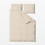 MOMM Halbleinen Bettwäsche aus natürlichem Leinen und Baumwolle in der Farbe sand