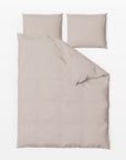 MOMM Pure Washed Satin Bettwäsche aus 100 % GIZA-Baumwolle in der Farbe taupe