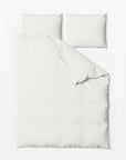 MOMM Pure Washed Satin Bettwäsche aus 100 % GIZA-Baumwolle in der Farbe hellgrau