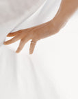 MOMM Pure Washed Satin Bettwäsche aus 100 % GIZA-Baumwolle in der Farbe weiss