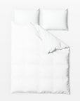 MOMM Pure Washed Satin Bettwäsche aus 100 % GIZA-Baumwolle in der Farbe weiss